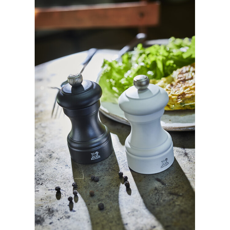 Peugeot Peugeot Bistro peper- en zoutmolen 10 cm, mat zwart/mat wit, beukenhout