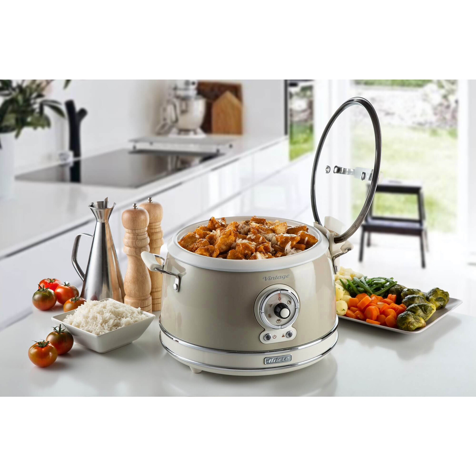 Ariete Ariete Slowcooker & rijstkoker vintage, beige