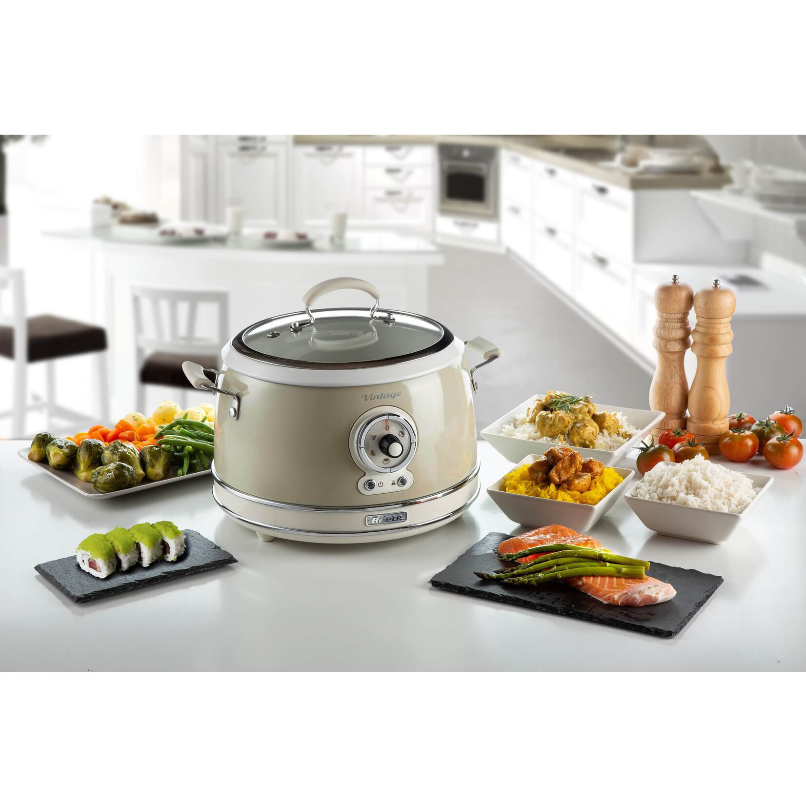 Ariete Ariete Slowcooker & rijstkoker vintage, beige