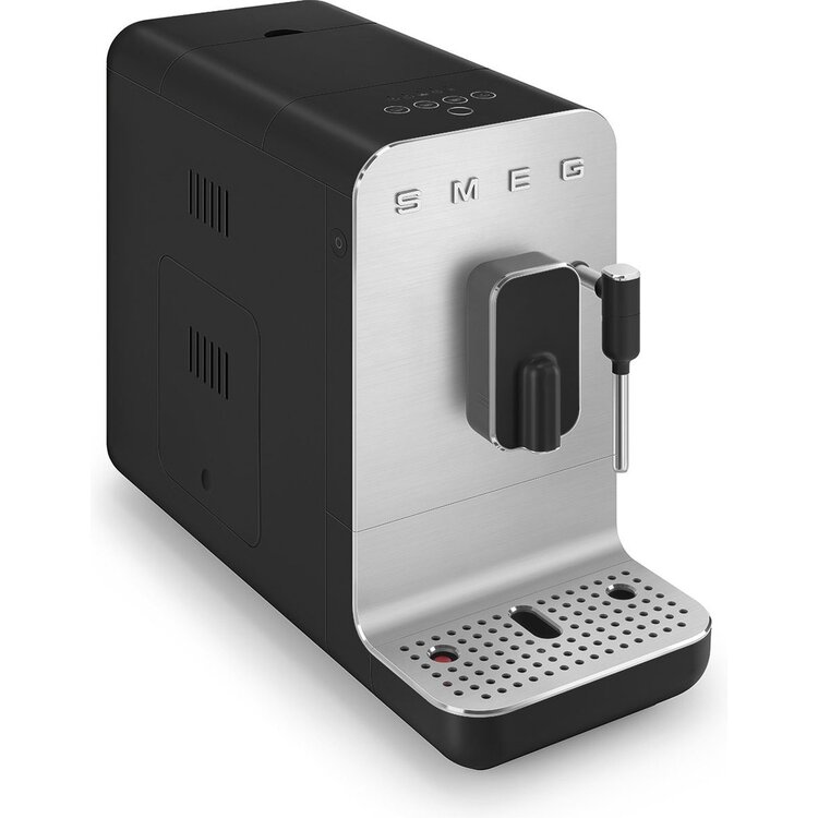 SMEG SMEG espressomachine medium, mat zwart, met stoomfunctie, BCC12BLMEU