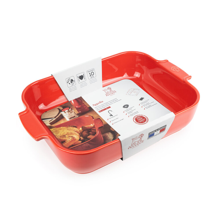 Peugeot Peugeot Appolia ovenschaal 40 cm, rood, rechthoek