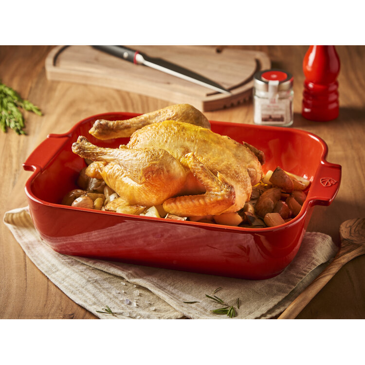 Peugeot Peugeot Appolia ovenschaal 40 cm, rood, rechthoek