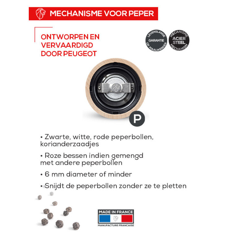 Peugeot Peugeot Paris pepermolen 30 cm, naturel, u'Select
