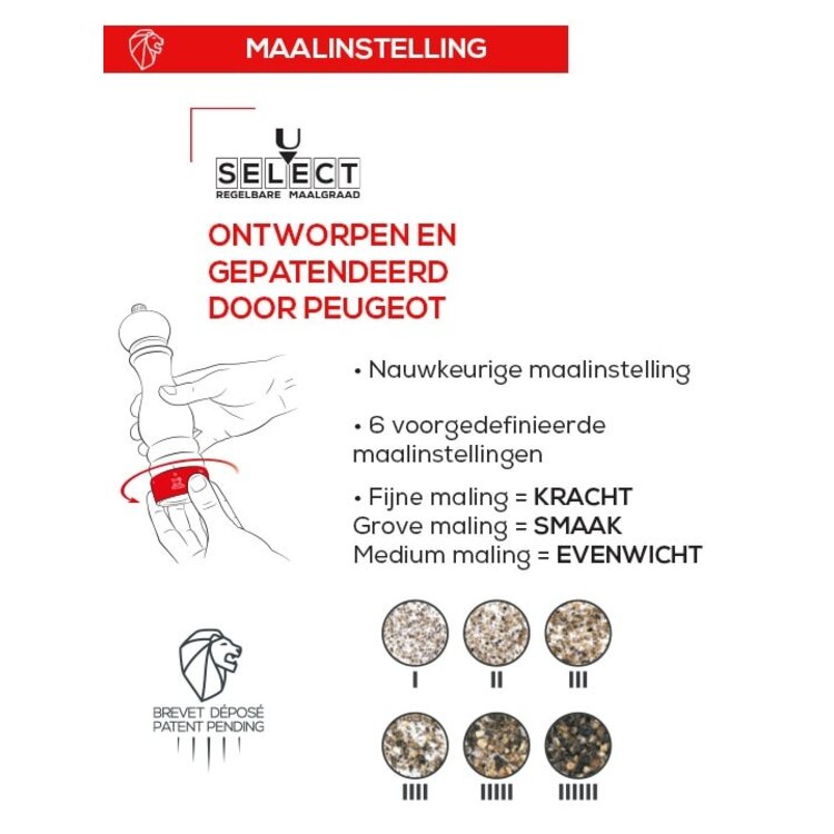 Peugeot Peugeot Paris zoutmolen 22 cm, grafiet