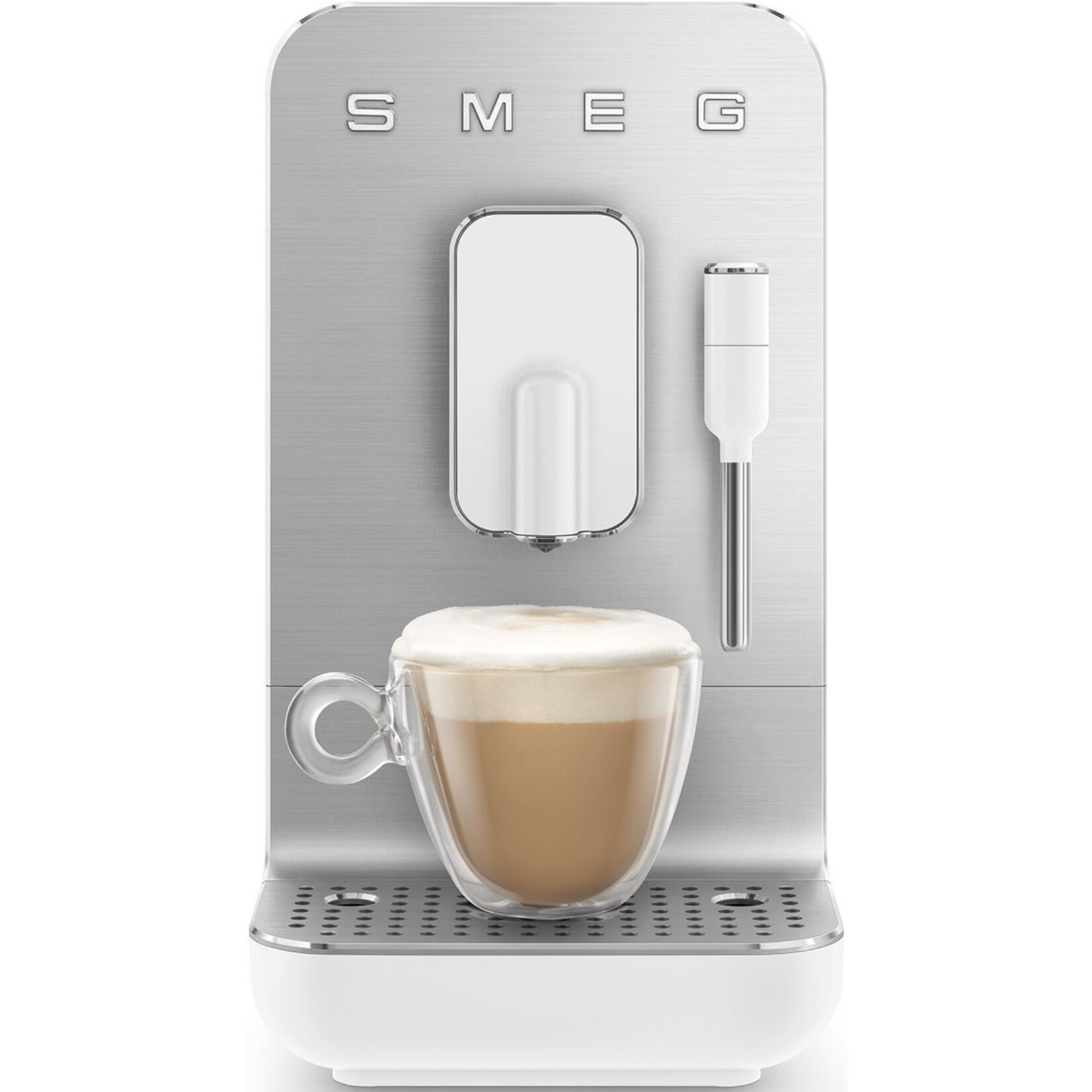 SMEG SMEG espressomachine medium, mat wit, met stoomfunctie, BCC12WHMEU