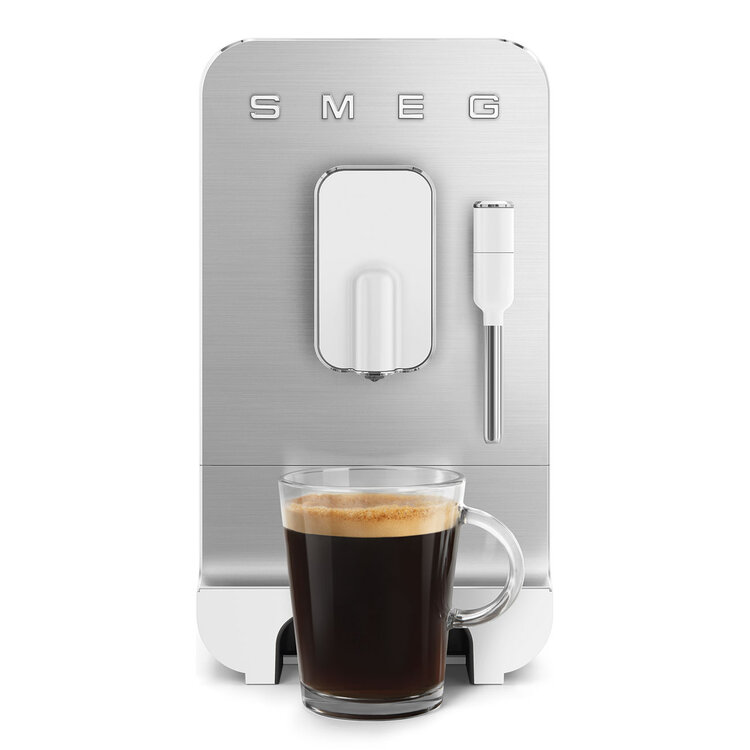 SMEG SMEG espressomachine medium, mat wit, met stoomfunctie, BCC12WHMEU