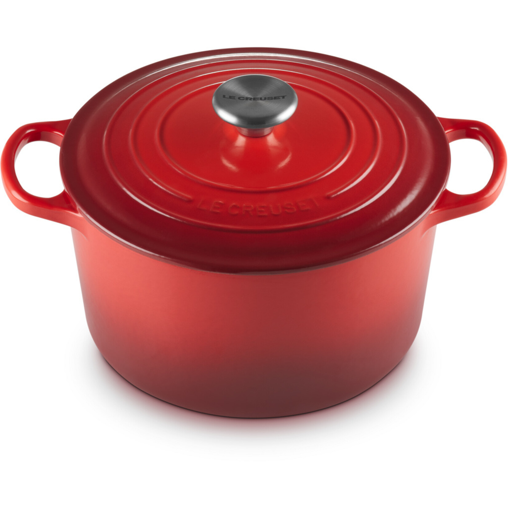 Le Creuset Le Creuset gietijzeren ronde hoge braadpan kersenrood, 24 cm, 5 l