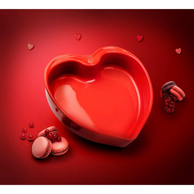 Peugeot Peugeot Appolia ovenschaal 26 cm, rood, hartvormig