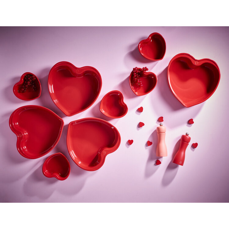 Peugeot Peugeot Appolia ovenschaal 26 cm, rood, hartvormig