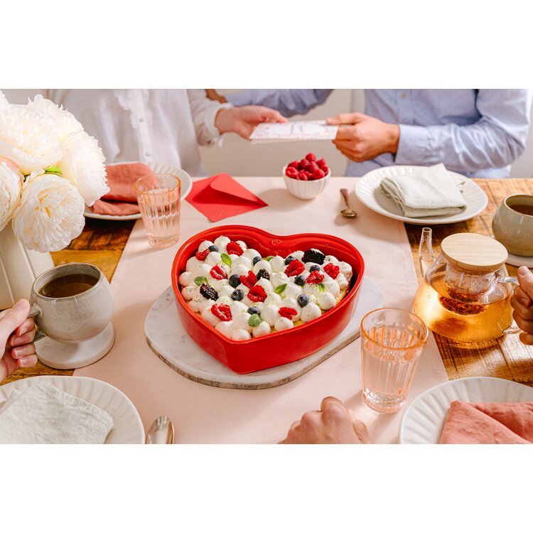 Peugeot Peugeot Appolia ovenschaal 26 cm, rood, hartvormig