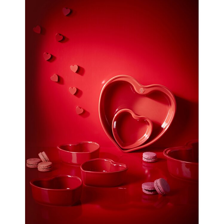 Peugeot Peugeot Appolia 2 ovenschalen 11 cm, rood, hartvormig