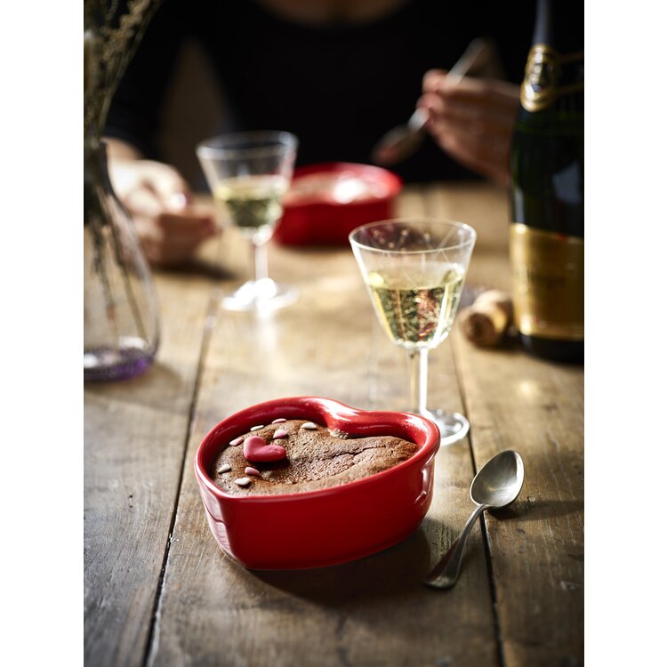 Peugeot Peugeot Appolia 2 ovenschalen 11 cm, rood, hartvormig