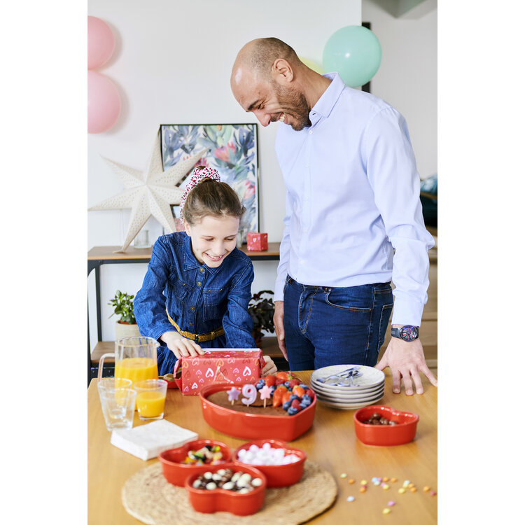 Peugeot Peugeot Appolia 2 ovenschalen 11 cm, rood, hartvormig