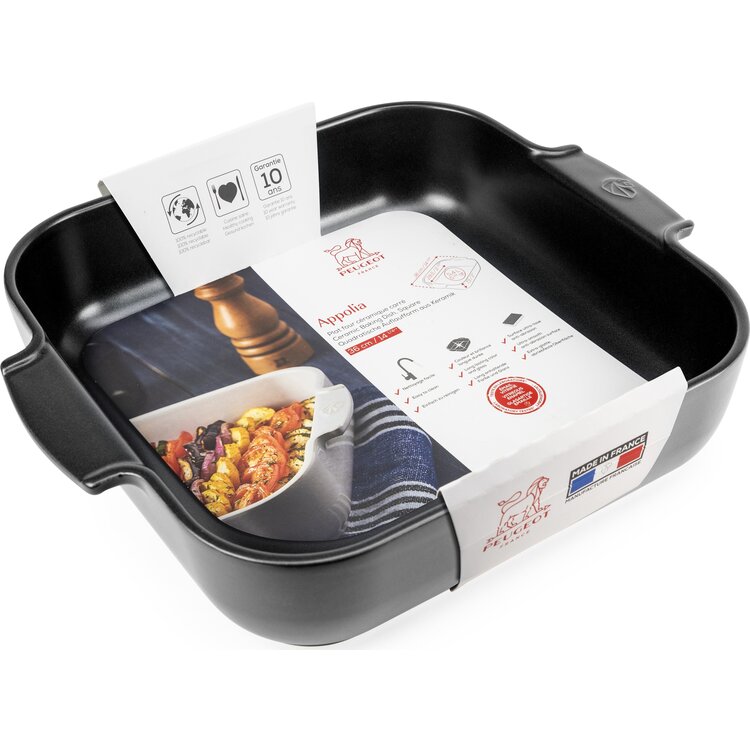 Peugeot Peugeot Appolia ovenschaal 36 cm, satijnzwart, vierkant