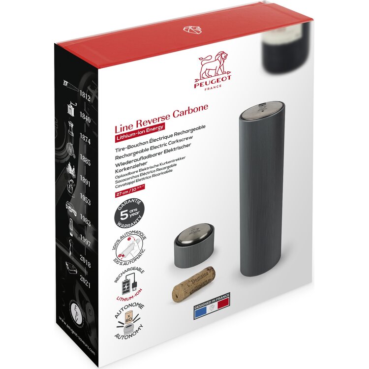 Peugeot Peugeot Line kurkentrekker 21 cm, carbon, automatisch