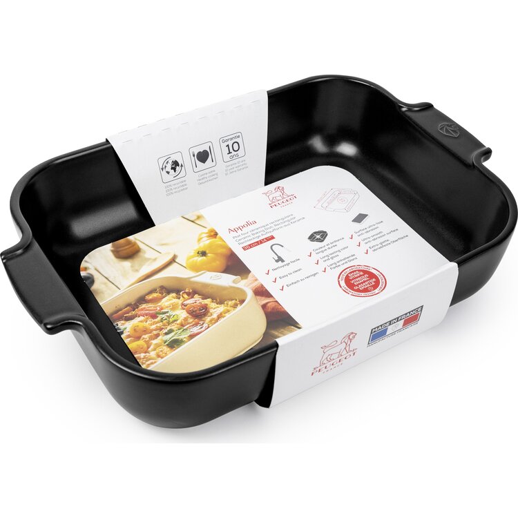 Peugeot Peugeot Appolia ovenschaal 36 cm, satijnzwart, rechthoek