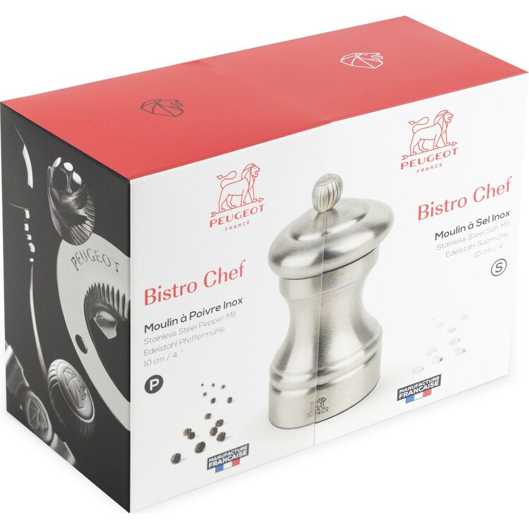 Peugeot Peugeot Bistro Chef pepermolen 10 cm, roestvrij staal