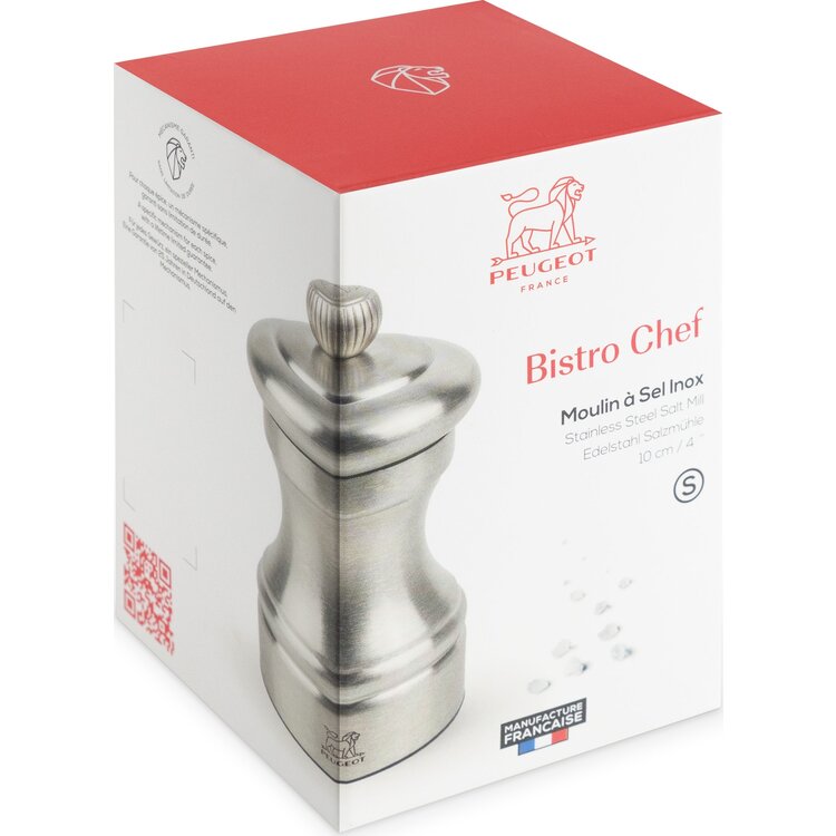 Peugeot Peugeot Bistro Chef zoutmolen 10 cm, roestvrij staal