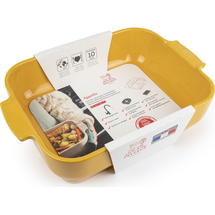 Peugeot Peugeot Appolia ovenschaal 32 cm, saffraangeel, rechthoek