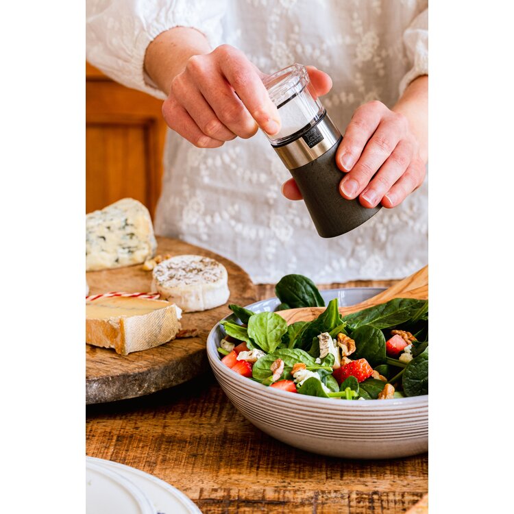 Peugeot Peugeot Oslo combi pepermolen en zoutvaatje 11 cm, grafiet, hout/acryl