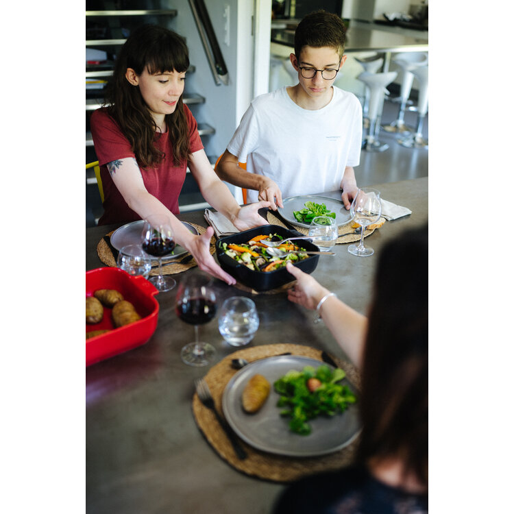 Peugeot Peugeot Appolia ovenschaal 22 cm, satijnzwart, vierkant