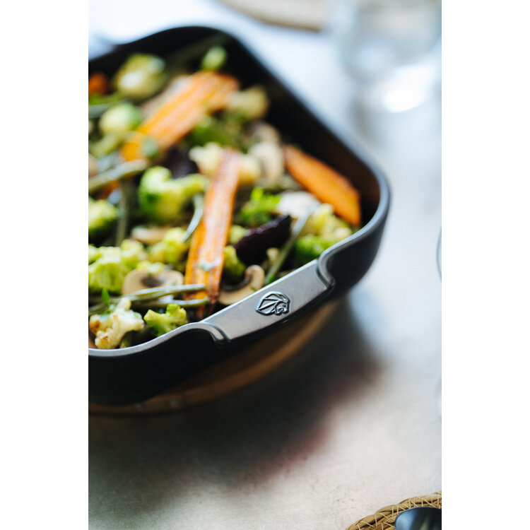 Peugeot Peugeot Appolia ovenschaal 22 cm, satijnzwart, vierkant