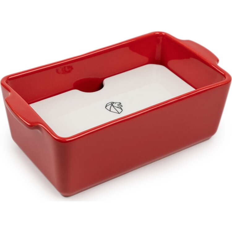 Peugeot Peugeot Appolia terrine 0,65 l, rood, met drukdeksel, keramiek