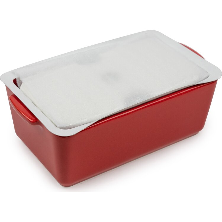 Peugeot Peugeot Appolia terrine 0,65 l, rood, met drukdeksel, keramiek