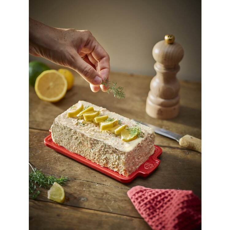 Peugeot Peugeot Appolia terrine 0,65 l, rood, met drukdeksel, keramiek