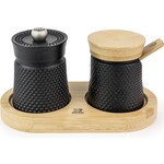 Peugeot Bali Fonte peper- en zoutstel 8 cm, zwart/hout