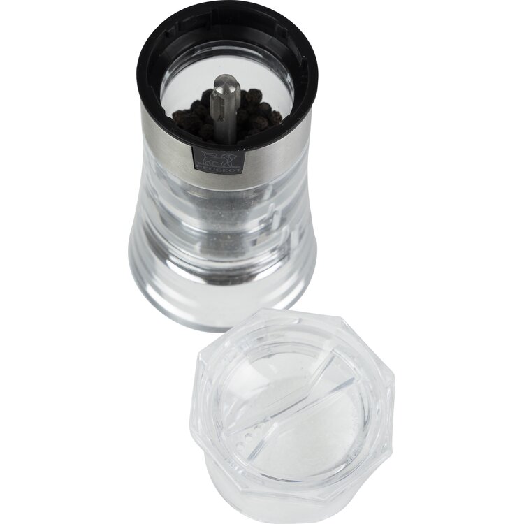 Peugeot Peugeot Oslo combi pepermolen en zoutvaatje 13 cm, transparant, acryl