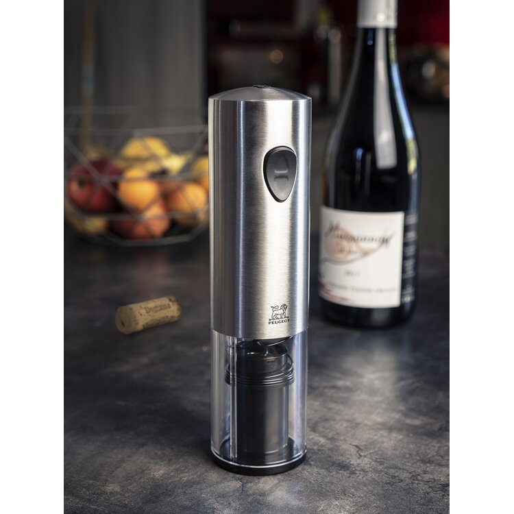 Peugeot Peugeot Elis elektrische kurkentrekker 20 cm, RVS, herlaadbaar