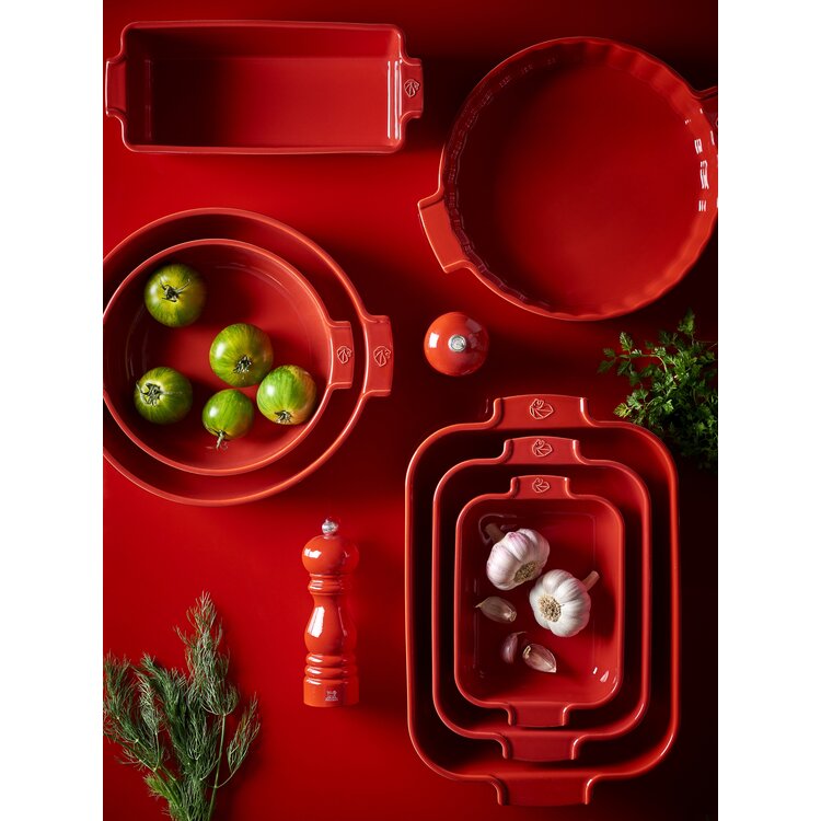 Peugeot Peugeot Appolia ovenschaal rond 27 cm, rood, keramiek