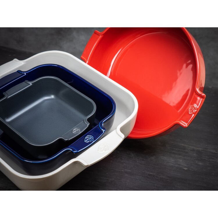 Peugeot Peugeot Appolia ovenschaal rond 27 cm, rood, keramiek