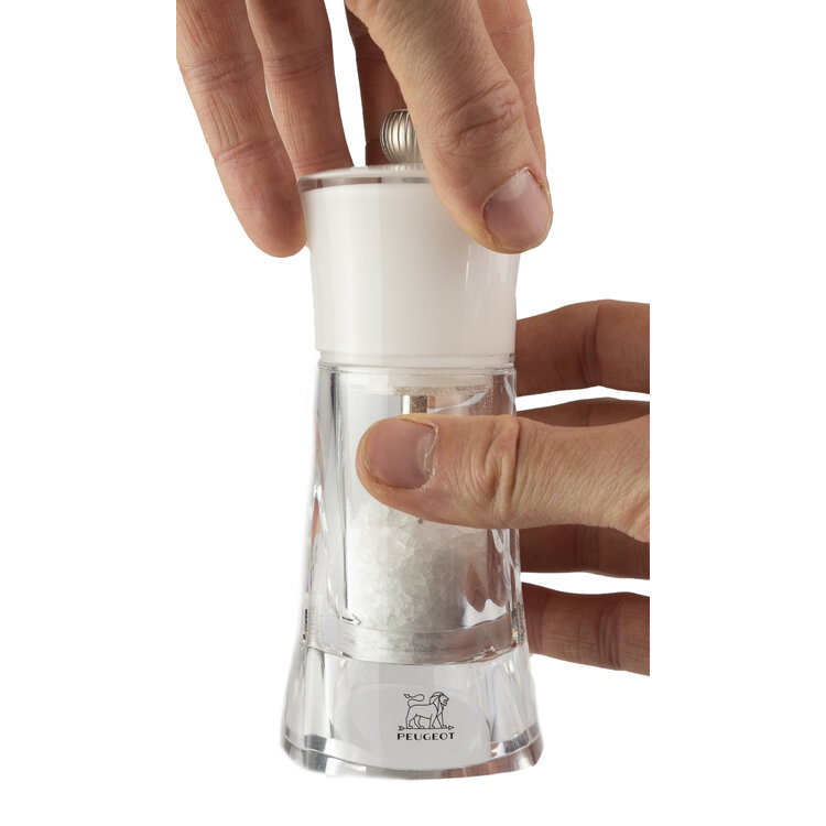 Peugeot Peugeot Molène zoutmolen 14 cm, wit/transparant, acryl