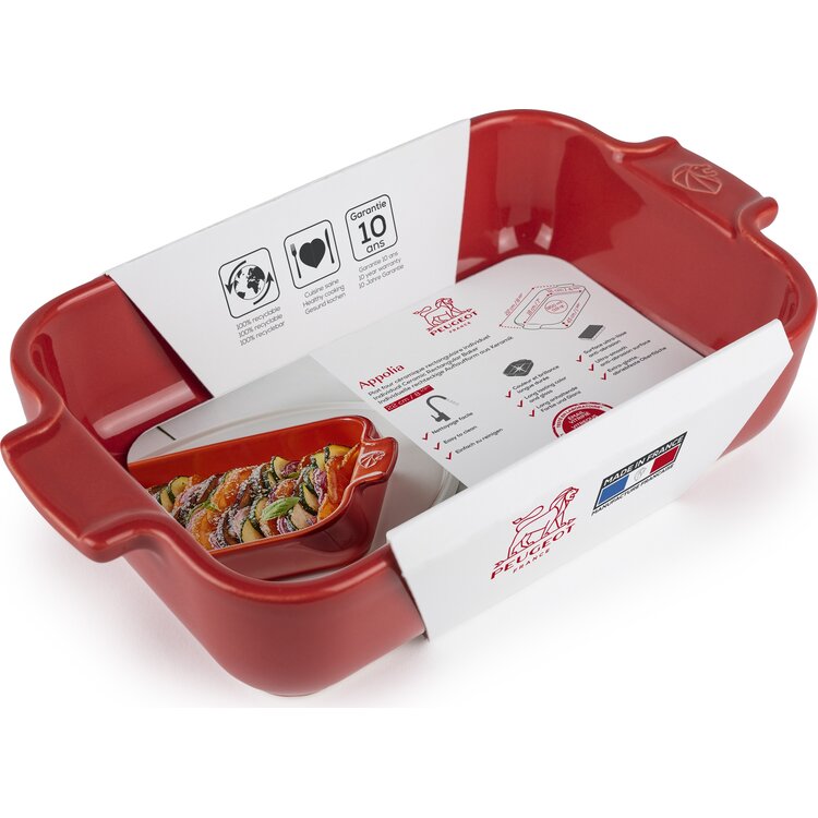 Peugeot Peugeot Appolia ovenschaal 22 cm, rood, rechthoek