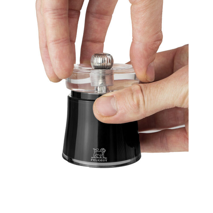 Peugeot Peugeot Bali pepermolen 8 cm, zwart, acryl