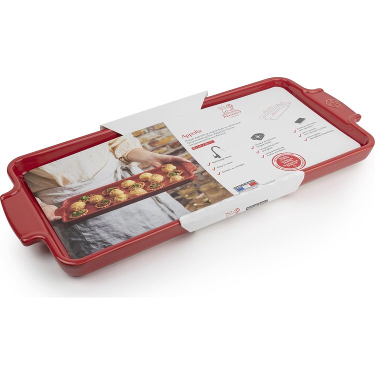 Peugeot Peugeot Appolia Serveer- en ovenplaat 40 cm, rood, rechtoek