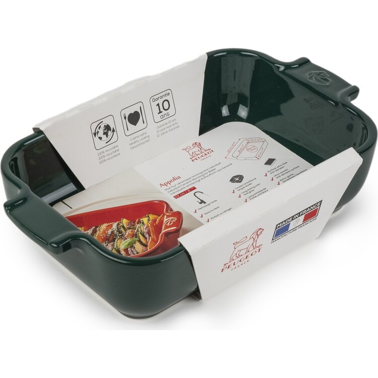 Peugeot Peugeot Appolia ovenschaal rechthoek 22 cm, bosgroen, keramiek