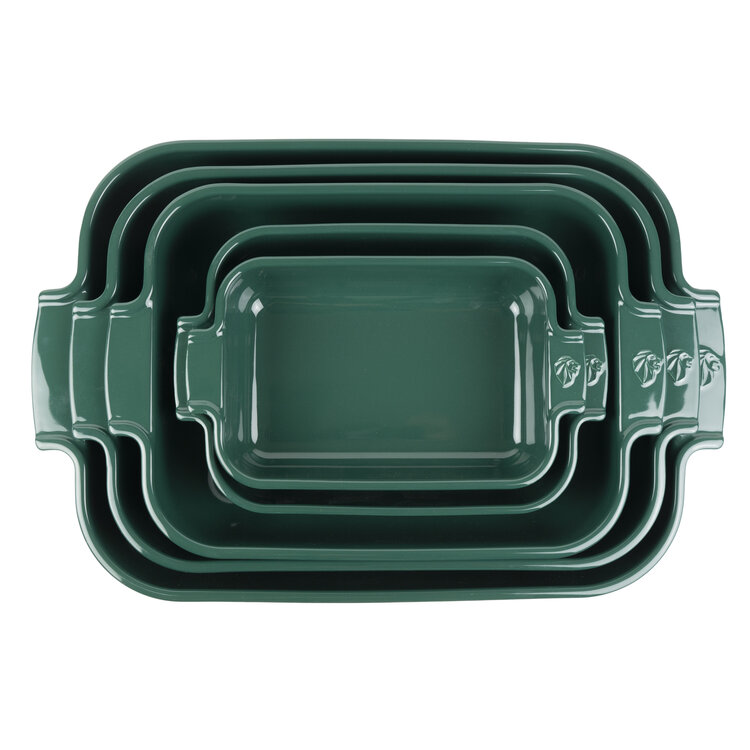 Peugeot Peugeot Appolia ovenschaal rechthoek 25 cm, bosgroen, keramiek
