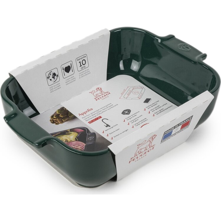Peugeot Peugeot Appolia ovenschaal rechthoek 25 cm, bosgroen, keramiek