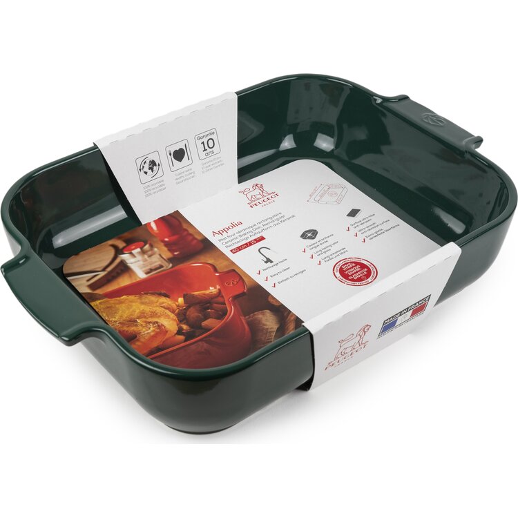 Peugeot Peugeot Appolia ovenschaal rechthoek 40 cm, bosgroen, keramiek