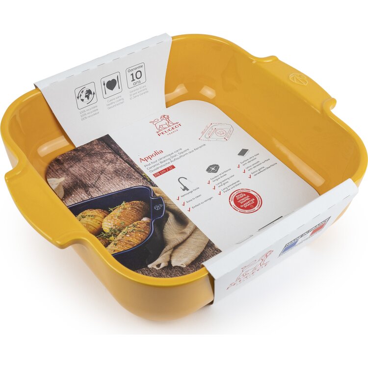 Peugeot Peugeot Appolia ovenschaal 28 cm, saffraangeel, vierkant