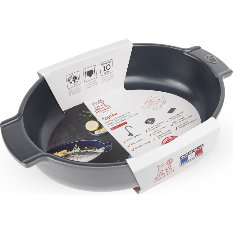 Peugeot Peugeot Appolia ovenschaal ovaal 31 cm, leisteen, keramiek