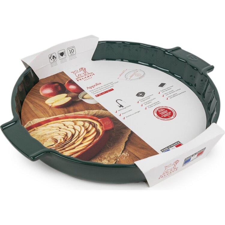 Peugeot Peugeot Appolia taartvorm 30 cm, bosgroen, keramiek