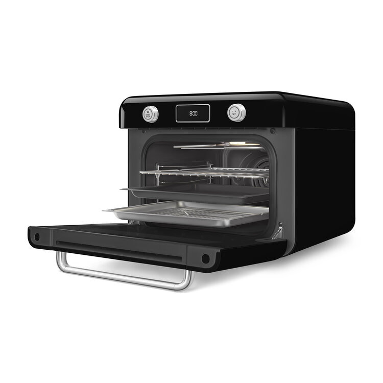 SMEG Vrijstaande combi stoomoven COF01BLEU, zwart