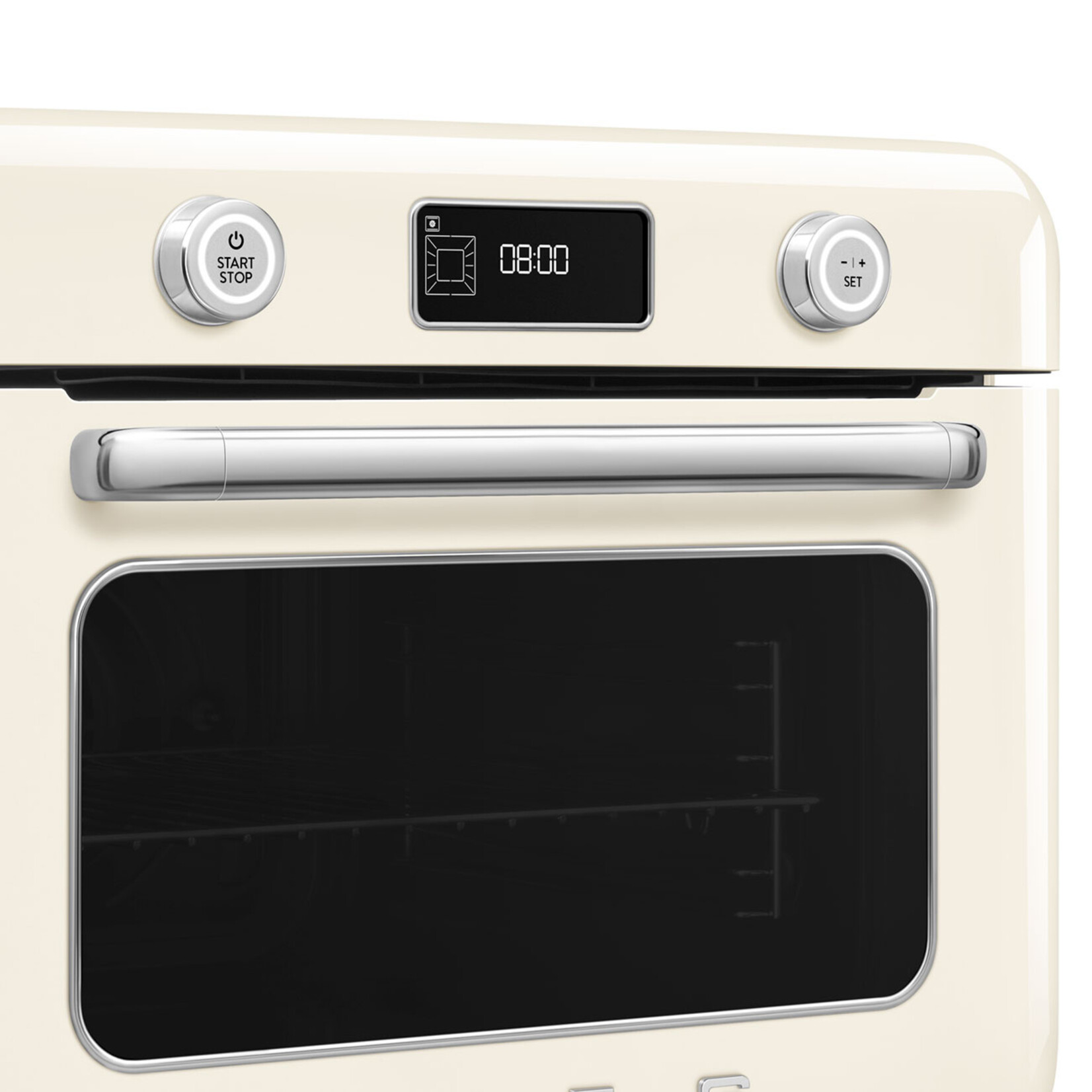 SMEG Vrijstaande combi stoomoven COF01CREU, crème