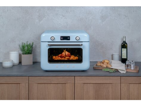 SMEG Vrijstaande combi stoomoven COF01PBEU, pastelblauw