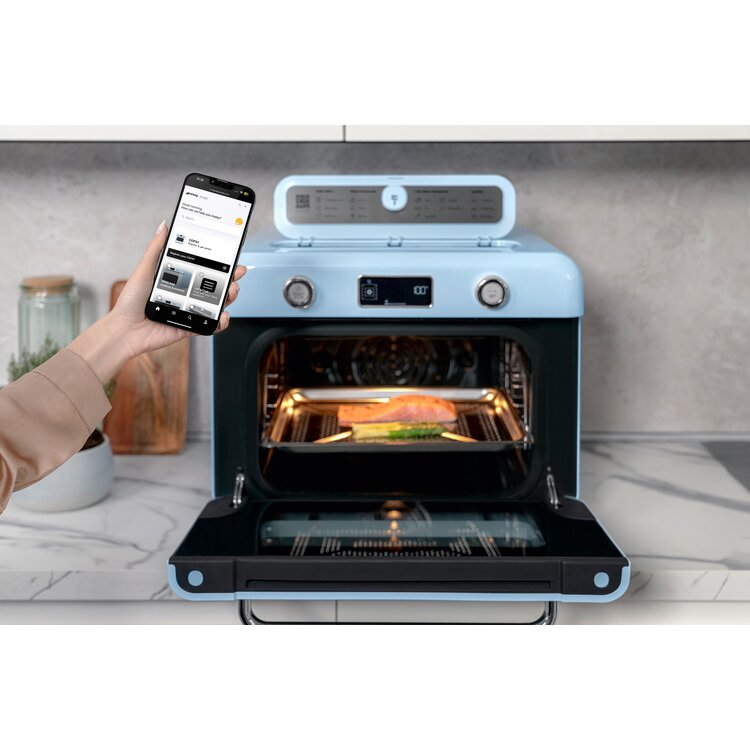 SMEG Vrijstaande combi stoomoven COF01PBEU, pastelblauw