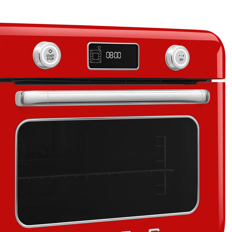 SMEG Vrijstaande combi stoomoven COF01RDEU, rood